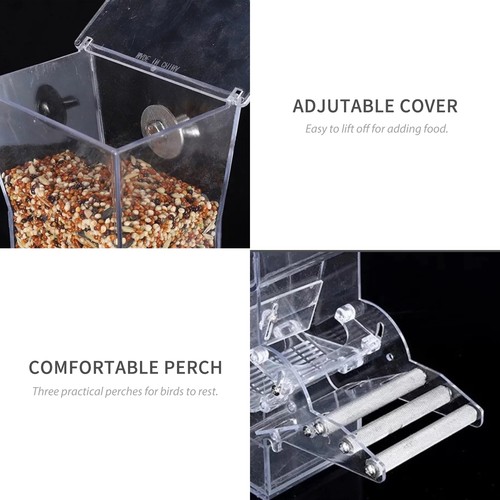 Hanging bird feeder cage perch - bird,