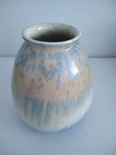 Ruskin Crystalline Glaze Pottery Vase Signed William Howson Taylor paper label