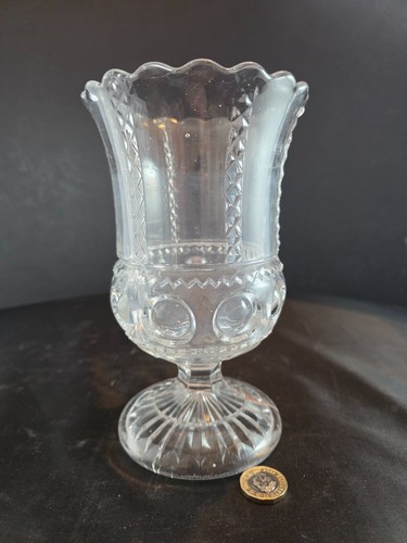 Vintage pressed glass celery - glass,