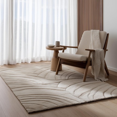 Hand tufted new - new, wool