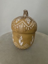 5" Decorative Wooden Carved Acorn - Rustic Decoration Country Kitchen  Autumn 