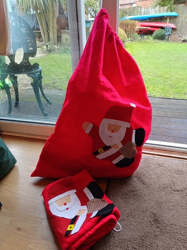 Two large felt santa sacks - felt,
