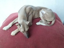 EXCELLENT NYMPHENBURG PORCELAIN RECUMBENT GREAT DANE No 5 of MODEL No 151 - DOG