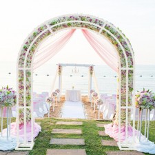 Elegant White Wedding Arch