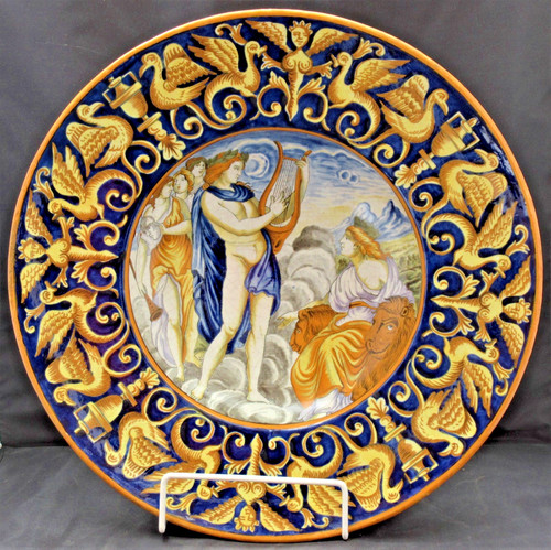 Large antique italian majolica - large,