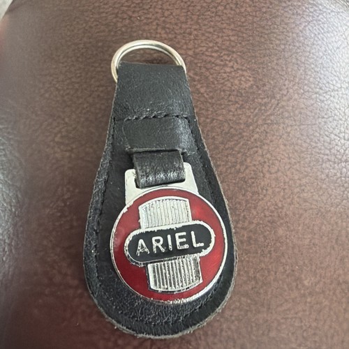 Black leather keyring - black, keyring/