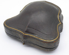 ANTIQUE VICTORIAN LEATHER TOOLED DOMED TOP BOX SILVERWARE OR JEWELLERY DISPLAY