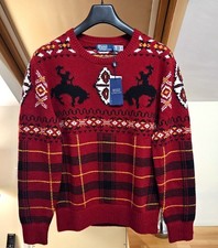 Ralph Lauren Wool Fair Isle Crew Neck Jumper. Men's SMALL. Western Inspired