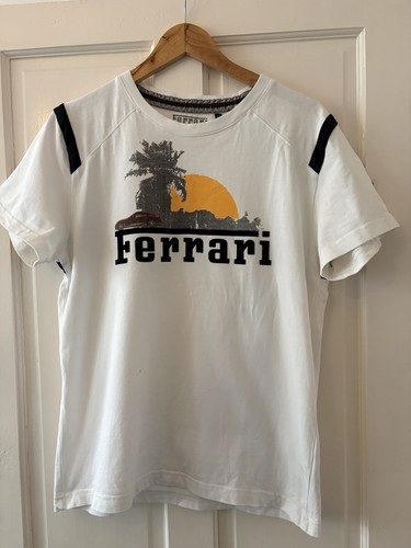 Ferrari men white graphic - white,