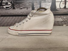 Converse Wedge Lux High Top Sneakers White Platform Shoes Chuck Taylor Size 8