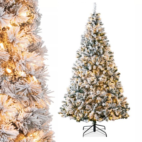 7ft snow christmas tree - snow,
