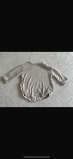Soft brushed cotton bubble bum baby boy or girl beige romper 3-6 months