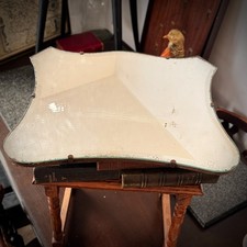 Antique Shaped Wall Mirror Glass On Wooden Back Farmhouse Cottage Wall Decor