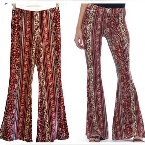 Bohemian flare pants - flare, stretch