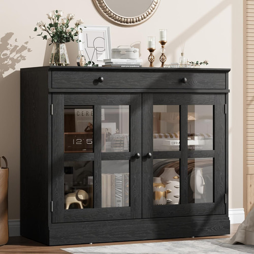 Modern black sideboard - modern,