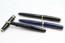 Vintage Parker Duofold Fountain Pens 14ct Gold Nibs Writing Inc Black Casing x3