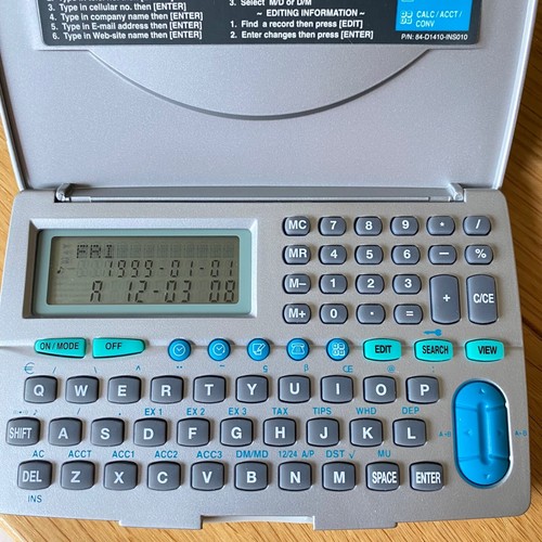 Electronic personal organiser