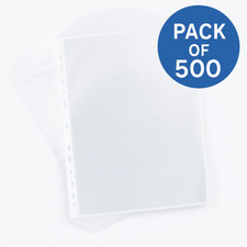 500 A4 Clear Plastic Punched