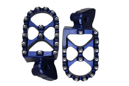 Blue motocross footrests - blue,