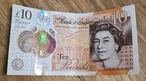 Ten pound note - £10,