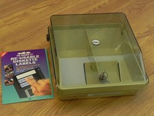 3.5" Floppy Disc Double Box holds 100 discs, with Key, Very Good Condition Case