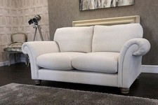 Barker & Stonehouse PAISLEY Moda Beige Fabric Classic Back Grand 2 Seat Sofa