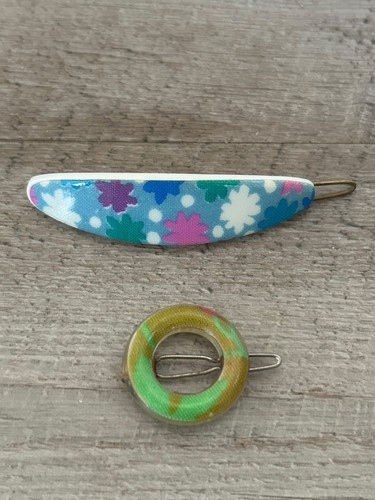 Rare vintage retro hair slides - rare,