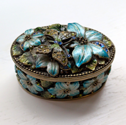 Vintage style enameled floral - vintage,