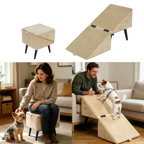 Dog step with footrest stool - step,