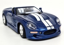 Burago 1/24 - Shelby Series 1 Blue White Diecast Scale Model Car