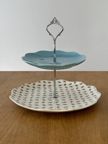 Tier cake stand with - with, vintage