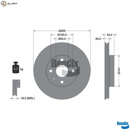 Brake disc bds1326 for - brake,
