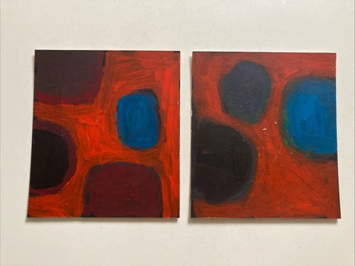 Vintage abstract geometric oil - vintage,
