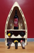 Nautical Boat Shaped Wine Rack 24inches high - hand made.