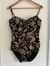 Vintage Handmade Black & Gold Stage Costume – Show girl - Sequins – 28” Waist