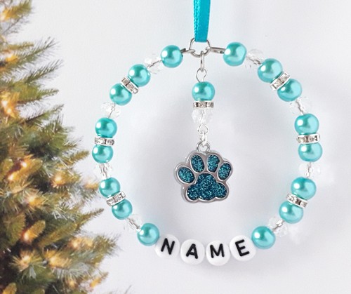 Pet paw glitter personalised - pet,