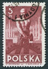 POLAND 1947 5z brown-lake