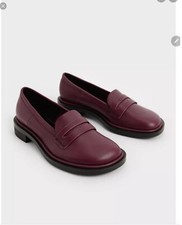 NEW LADIES  CHARLES AND KEITH COLLECTION PENNY LOAFERS  UK 5 COST £109 