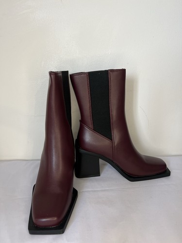 Topshop burgundy chelsea boots - topshop,