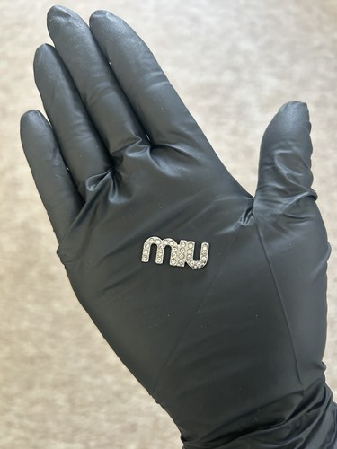 Silver metal diamanté flat - metal,
