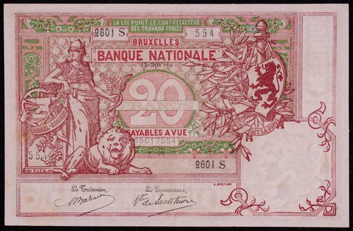 Belgium francs nov - 12-nov., 1914