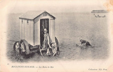 POSTCARD - FRANCE - BOULOGNE SUR MER - BATHING MACHINE - POSTED 1903