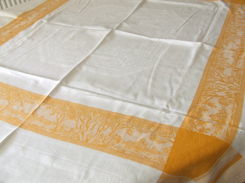 Vintage white yellow cotton - &,