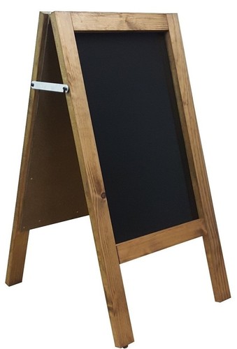 Wooden pavement sign board - wooden, a-board