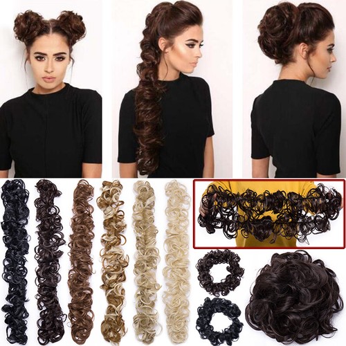 Extra thick curly messy bun - thick,