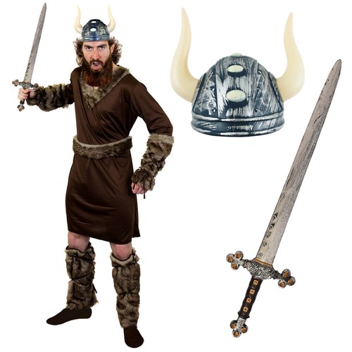 Mens viking costume helmet and - costume,