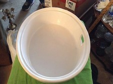 Large white oval roasting dish