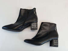 SIMPLY BE Boot Ladies Womens Size 8 EU 41 Black Faux Leather Studded Ankle Boots