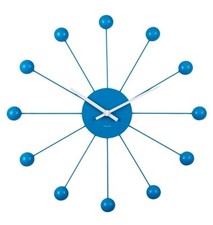 Karlsson Funky Spider Wall Clock 40cm Bright Blue KA5977PBB