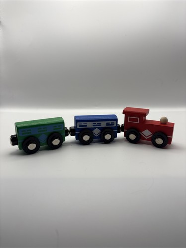 Wooden train track engine - wooden, with